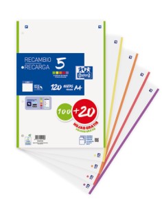400158168 papel de cuaderno 210 x 297 mm (A4) 120 hojas