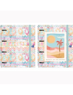 OXFORD POSTCARDS CARPETA DE ANILLAS 4X35MM EUROPEANBINDER C/RECAMBIO 5 SECCIONES 5X5 A4+ MULTICOLOR