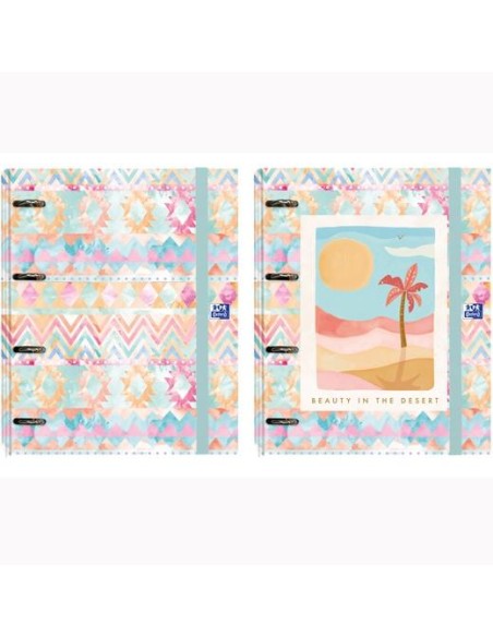 OXFORD POSTCARDS CARPETA DE ANILLAS 4X35MM EUROPEANBINDER C/RECAMBIO 5 SECCIONES 5X5 A4+ MULTICOLOR