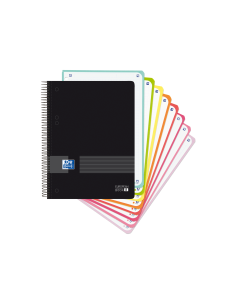CUADERNO LIVE & GO EUROPEANBOOK 8 A5+ T.PP 160H 5X5 COLOR NEGRO OXFORD - Pack de 4 unidades - 400158957