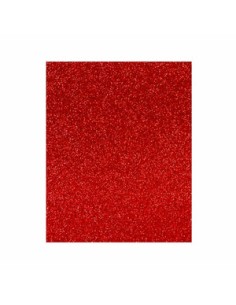 PACK 3 LAMINAS GOMA EVA PURPURINA ROJO 20X30 CM