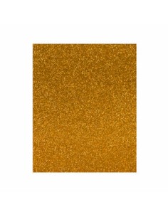 PACK 3 LAMINAS GOMA EVA PURPURINA NARANJA 20X30 CM