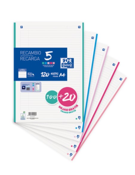 400159876 papel de cuaderno 210 x 297 mm (A4) 120 hojas