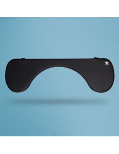 Reposabrazos R-Go, ergonómico, simétrico, con recorte abdominal, espuma blanda, negro