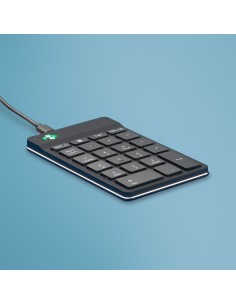 Teclado numérico R-Go Numpad Break, teclado numérico ergonómico con software de pausa, con cable, negro