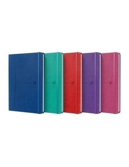 CUADERNO SIGNATURE A5 TAPA EXTRADURA 80H RAYADO HORIZONTAL COLORES SURTIDOS VIVOS OXFORD - Pack de 5 unidades -  400163613