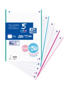 400173020 papel de cuaderno 210 x 297 mm (A4) 250 hojas