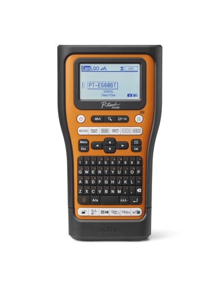 PT-E560BTSP impresora de etiquetas Transferencia térmica 180 x 180 DPI 30 mm/s Inalámbrico y alámbrico HSE/TZe Bluetooth QWERTY