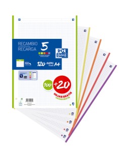 400174182 papel de cuaderno 210 x 297 mm (A4) 120 hojas