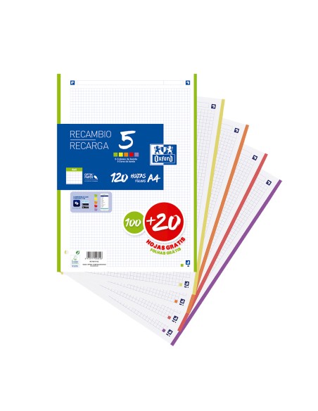 400174182 papel de cuaderno 210 x 297 mm (A4) 120 hojas