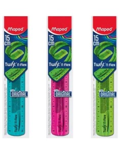 REGLA FLEXIBLE 15 CM TWIST N FLEX MAPED