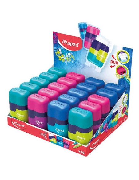 EXPOSITOR 20 UNIDADES AFILALAPIZ-BORRADOR CONNECT DUO SOFT TOUCH MAPED 049221