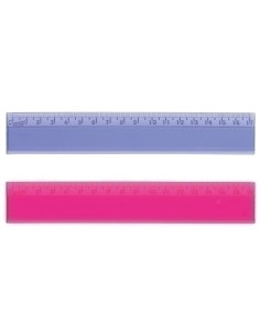 REGLA CRISTAL SAFTA 17 CENTIMETROS SURTI