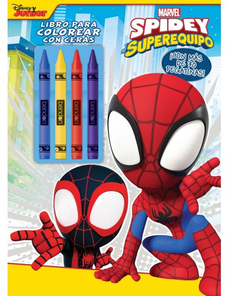 Spidey y su superequipo Libro para colorear con ceras