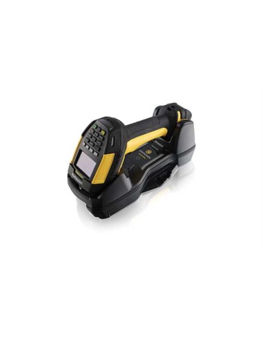 PM9600-DKHP433RK10 lector de código de barras Lector de códigos de barras portátil 1D/2D Laser Negro, Amarillo