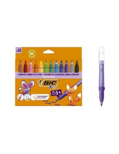 ESTUCHE 12 ROTULADORES BIC KID COMFORT JUMBO