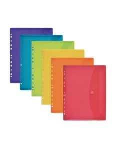 OXFORD SOBRE MULTITALADRO CON VELCRO A5+ PP EXTRA CRISTAL C/SURTIDOS