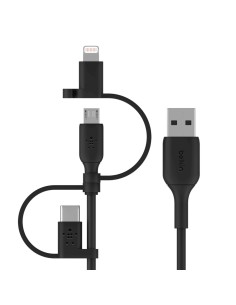 BOOST CHARGE cable USB 1 m USB A USB C/Micro-USB B/Lightning Negro