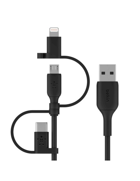 BOOST CHARGE cable USB 1 m USB A USB C/Micro-USB B/Lightning Negro