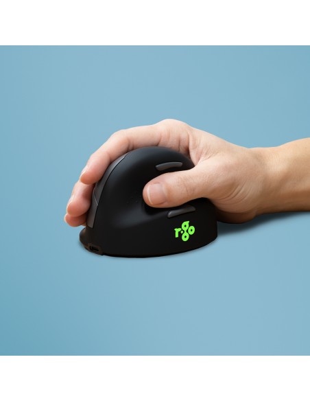 Ratón ergonómico R-Go HE Break con software de pausa, mediano (tamaño de mano 165-185 mm), diestro, bluetooth, negro