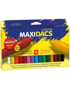 ESTUCHE 15 CERAS BLANDAS MAXIDACS COLORES SURTIDOS