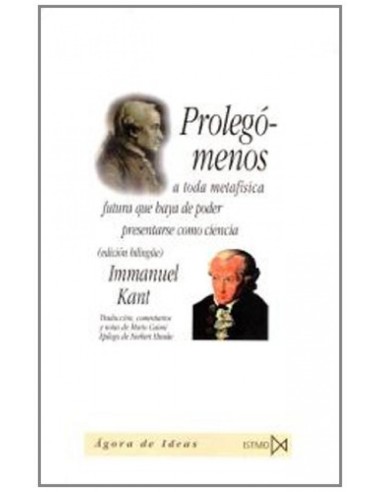 Prolegmenos a toda metafsica futura que haya de poder presentarse como ciencia