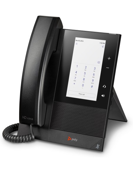 Teléfono multimedia empresarial CCX 400 para Microsoft Teams y habilitado para alimentación a través de Ethernet (PoE)