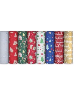 Exp 50 rollitos papel regalo navidad fantasia 70x200cm surtido
