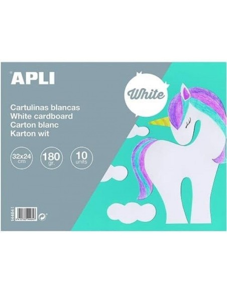 BLOC MANUALIDADES 10 CARTULINAS BLANCAS 32X24CM 170G