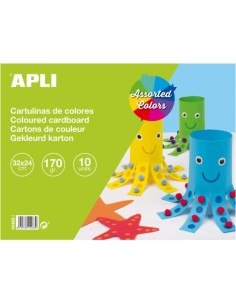 BLOC MANUALIDADES 10H CARTULINAS COLORES 32X24CM 170G