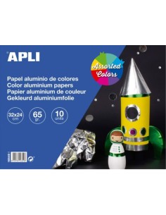 BLOC MANUALIDADES 10H PAPEL ALUMINIO 32X24 65G