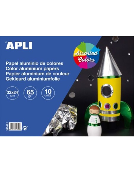 BLOC MANUALIDADES 10H PAPEL ALUMINIO 32X24 65G