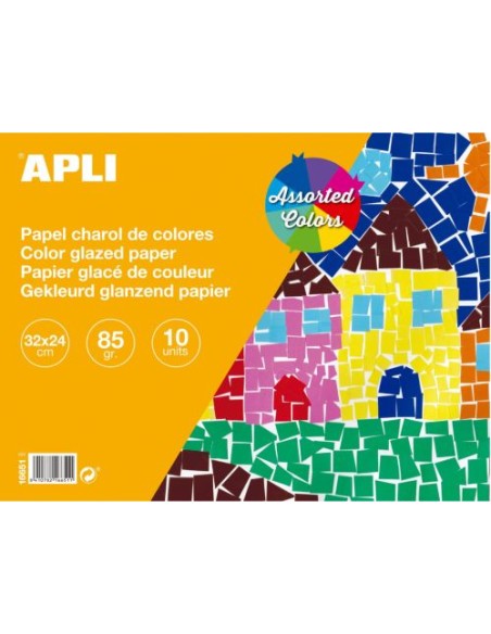 BLOC MANUALIDADES 10H CHAROL COLORES SURTIDOS 32X24CM 85G