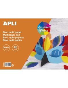 BLOC MANUALIDADES 45H MULTIPAPELES SURTIDOS 32X24