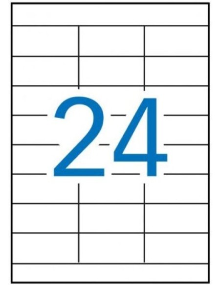 C 100 HOJAS DE ETIQUETAS BLANCAS PERMANENTES 70X338 MM