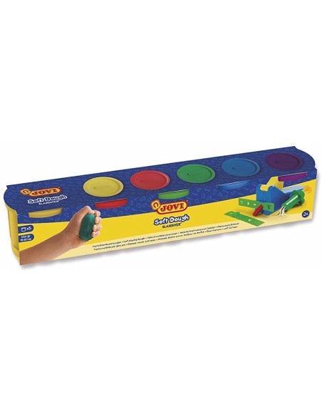 ESTUCHE 5 BOTES SOFT DOUGH BLANDIVER 110 G COLORES SURTIDOS JOVI 405