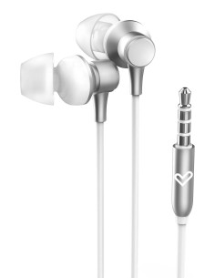 Metallized Auriculares Alámbrico Dentro de oído Llamadas/Música Plata, Blanco
