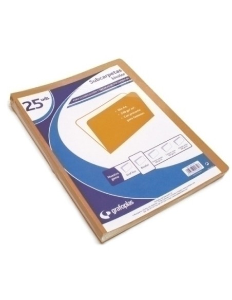 SUBCARP.GRAF.180g CART. BICOLOR A4 P/25 - Pack de 10 unidades