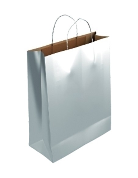BOLSA PAPEL KRAFT LISO 40x46 PLATA P/25