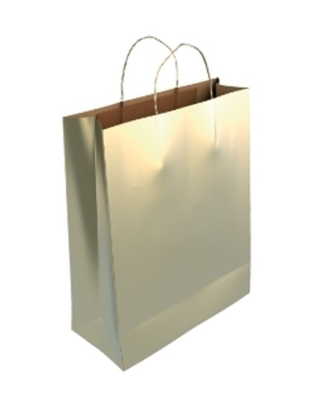 BOLSA PAPEL KRAFT LISO 40x46 ORO C/200