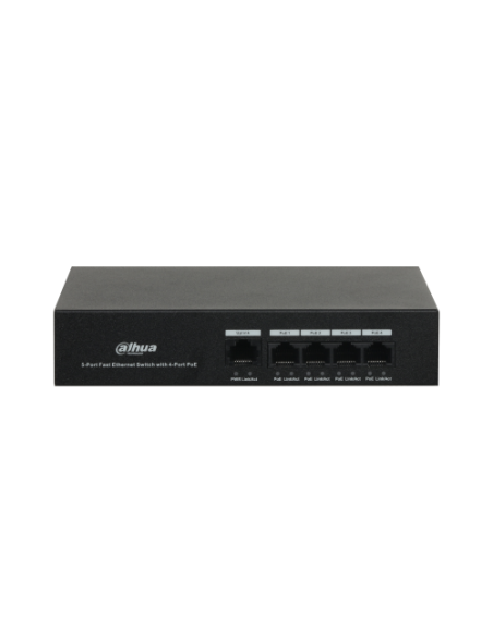 (DH-PFS3005-4ET-36) DAHUA SWITCH POE 4 PUERTOS + 1