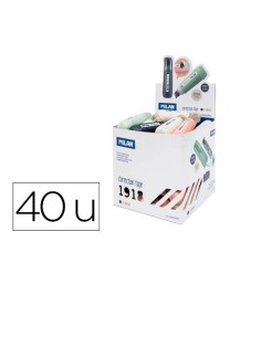 MILAN CINTA CORRECTORA CILÍNDRICA 5MMX6M SERIE 1918 CUBO EXPOSITOR 40U C/SURTIDOS