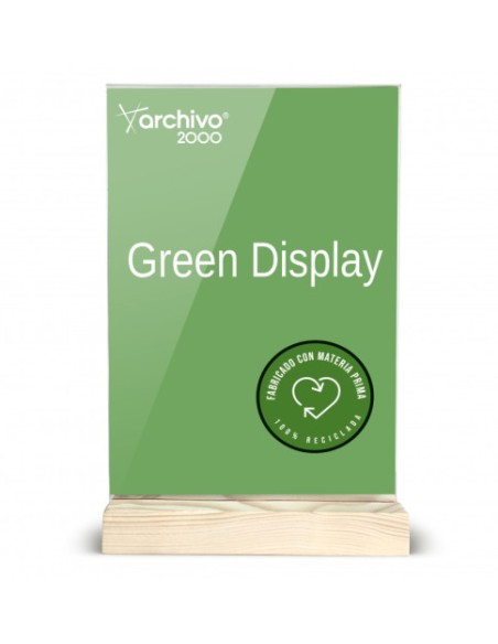 EXPOSITOR SOBREMESA SOSTENIBLE GREENDISPLAY 4X15X24CM A5 ARCHIVO2000 15905M1 CS TP