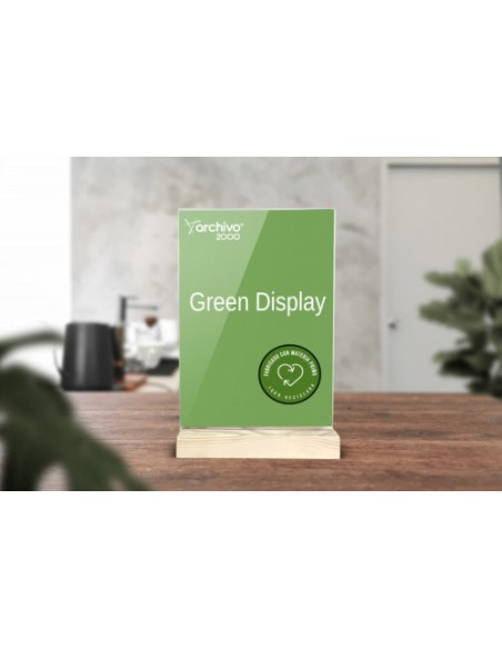 EXPOSITOR SOBREMESA SOSTENIBLE GREENDISPLAY 3X10,5X17CM A6 ARCHIVO2000 15906M1 CS TP