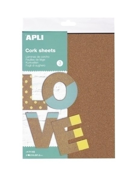 BLISTER 3H LAMINAS CORCHO APLI 2MM