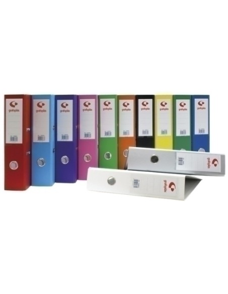 ARCHIVADOR GRAFCOLOR 2,5 RADO A4 75 GRIS - Pack de 12 unidades