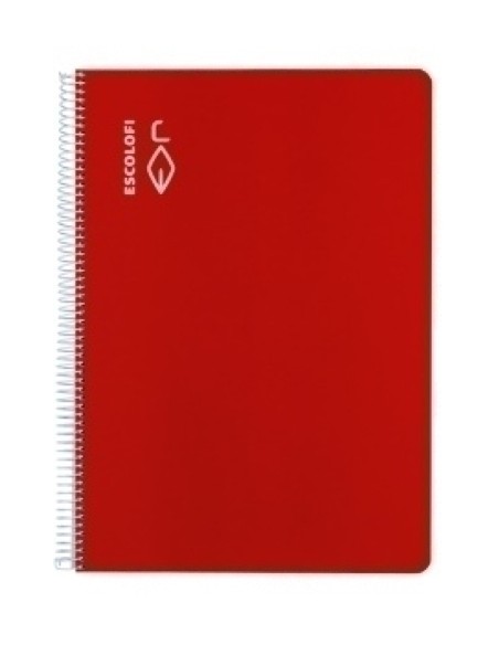 BLOCK ESCOLOFI A4 80h CD.4 70g ROJO - Pack de 5 unidades