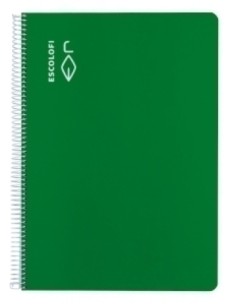 BLOCK ESCOLOFI A4 80h PT.2,5 70g VERDE - Pack de 5 unidades