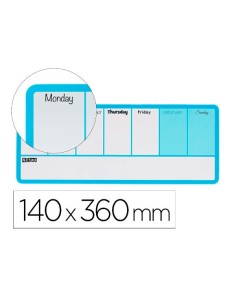 NOBO PLANIFICADOR SEMANAL MAGNÉTICO MINI 360X140MM AZUL