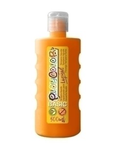 TEMPERA PLAYCOLOR LIQ. 500 ml NARANJA - Pack de 6 unidades